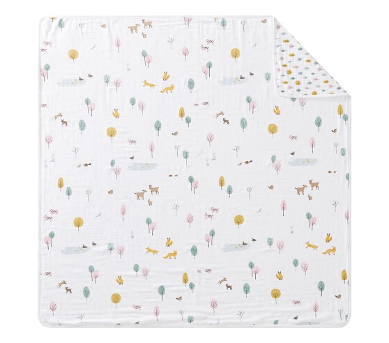 Organic Oversized Muslin Dakota Baby Blanket | Pottery Barn Kids