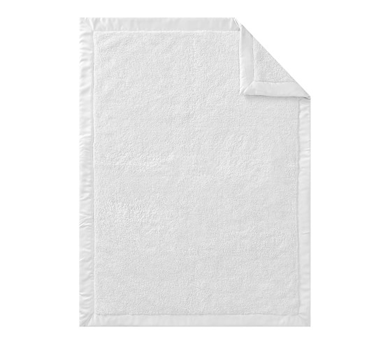 Plush Satin Trim Baby Blanket | Pottery Barn Kids