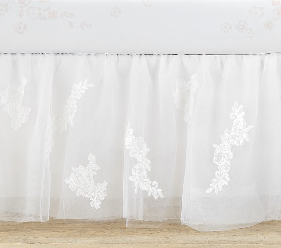 Monique Lhuillier Lace Crib Skirt Pottery Barn Kids