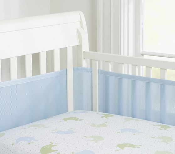 Blue Breathablebaby Crib Bumper Pottery Barn Kids