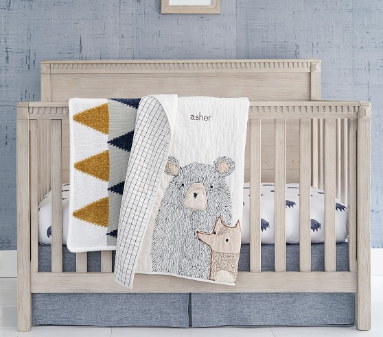 Asher Bear Baby Bedding Crib Bedding Pottery Barn Kids