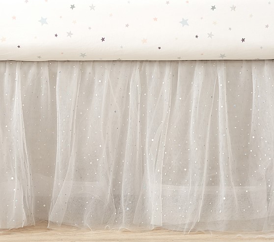 Shimmer Tulle Crib Skirt Pottery Barn Kids