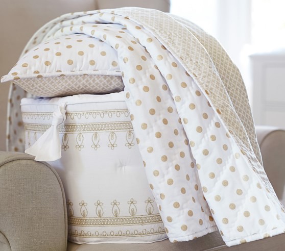 Gold Dot Crib Bedding Sets Pottery Barn Kids