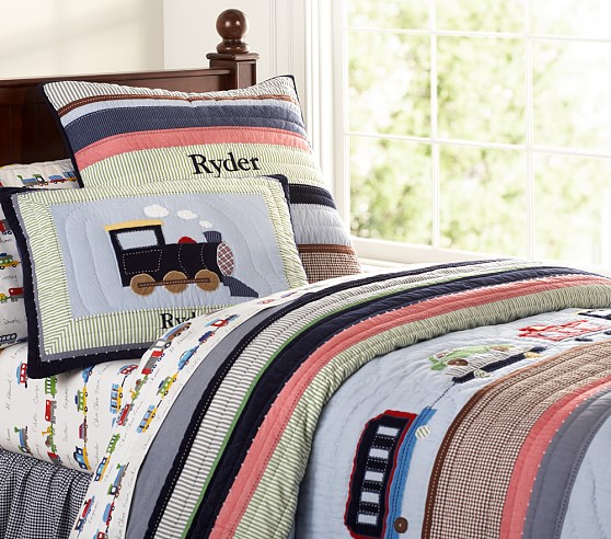 Ryder Train Quilt Pottery Barn Kids