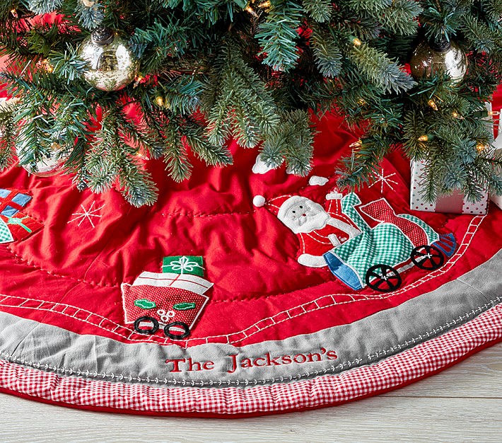 Train Christmas Tree Skirt 