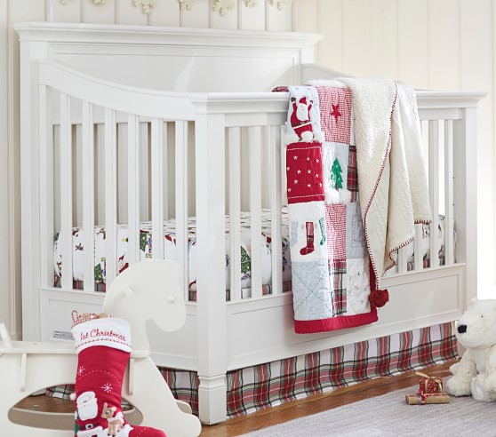 Cable Knit Holiday Baby Blanket Pottery Barn Kids