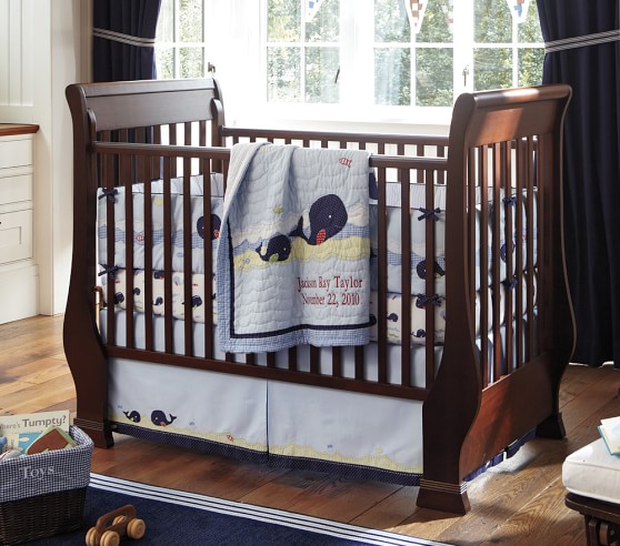 Sleigh Fixed Gate Baby Crib Pottery Barn Kids