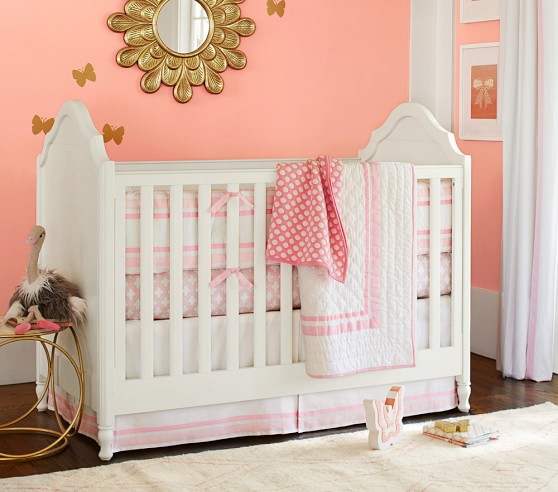 Light Pink Harper Baby Bedding Crib Bedding Pottery Barn Kids