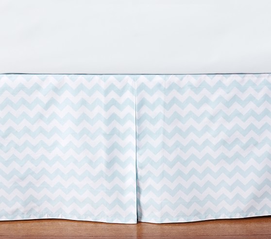 Harper Chevron Crib Skirt Pottery Barn Kids