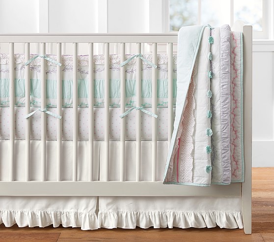 Bailey Ruffle Crib Bedding Set Pottery Barn Kids