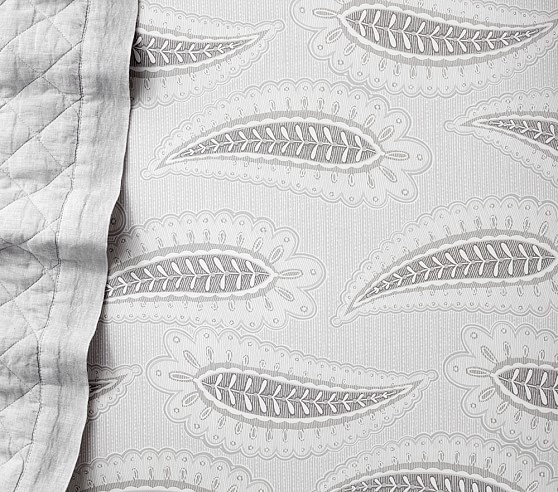 Sateen Paisley Crib Sheets Pottery Barn Kids