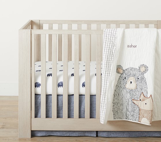 Asher Bear Baby Bedding Crib Bedding Pottery Barn Kids