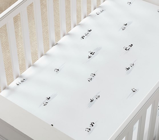 Organic Panda Crib Sheets Pottery Barn Kids