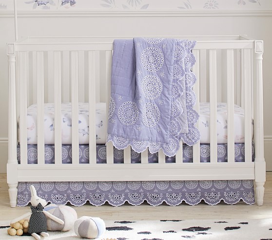 Remi Eyelet Crib Skirt Pottery Barn Kids