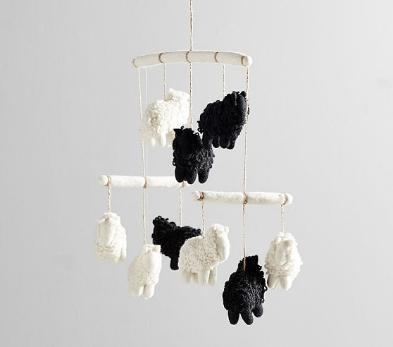 West Elm X Pbk Felted Sheep Modern Baby Mobile Pottery Barn Kids