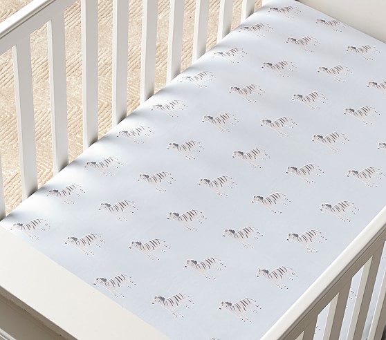 Organic Zebra Crib Sheets Pottery Barn Kids