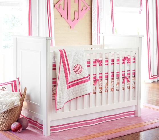 Light Pink Harper Baby Bedding Crib Bedding Pottery Barn Kids