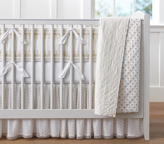 Gold Dot Crib Bedding Sets Pottery Barn Kids