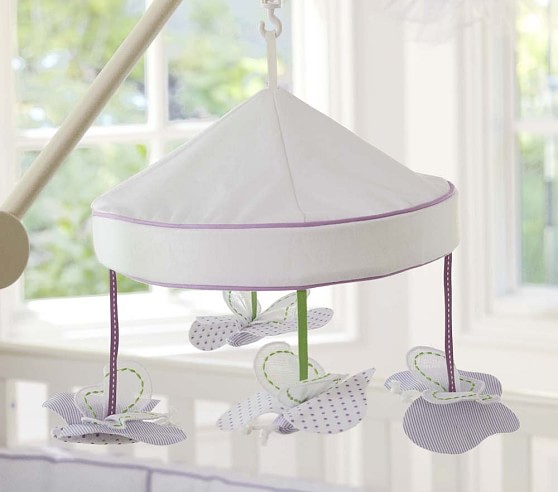 Lavender Butterfly Baby Mobile Pottery Barn Kids