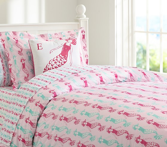 Preppy Mermaid Duvet Cover Pottery Barn Kids