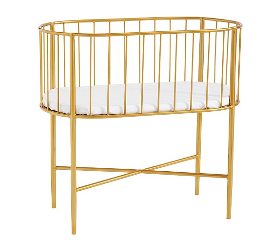 Brass Bassinet Mattress Set Modern Crib Pottery Barn Kids