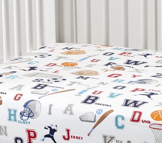 Liam Sports Crib Bedding Set Pottery Barn Kids