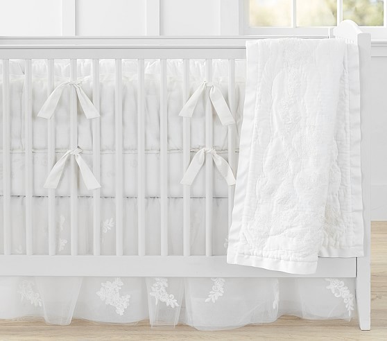 Monique Lhuillier Ivory Lace Baby Bedding Crib Bedding Pottery