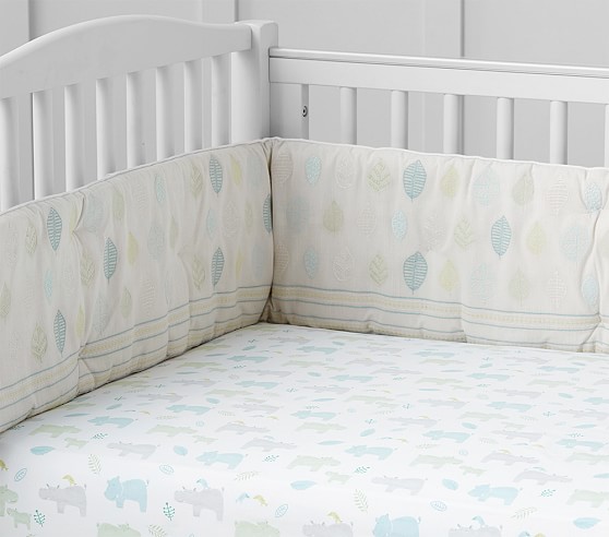 Charlie Hippo Crib Sheets Pottery Barn Kids