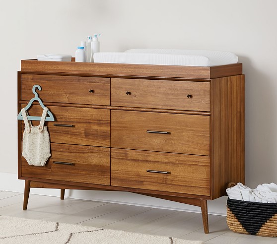 West Elm X Pbk Mid Century 6 Drawer Changing Table Pottery Barn Kids
