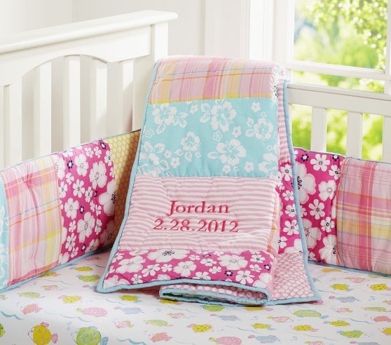 Girls Lahaina Crib Bedding Set Pottery Barn Kids