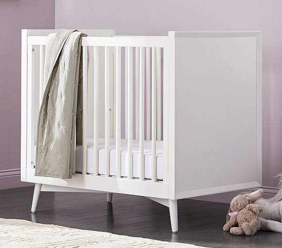 West Elm X Pbk Mid Century Mini Crib With Mattress Baby Crib