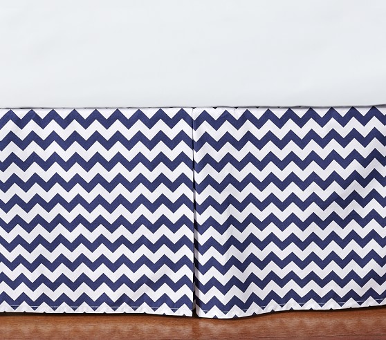 Harper Chevron Crib Skirt Pottery Barn Kids