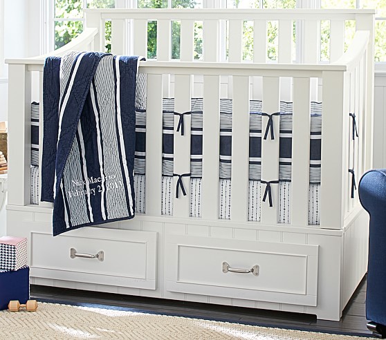 Jackson Stripe Crib Bedding Set Pottery Barn Kids