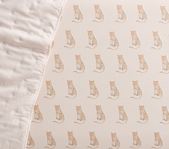 Organic Cheetah Crib Sheets Pottery Barn Kids