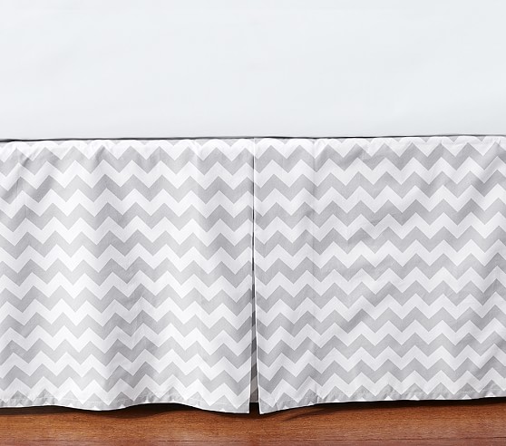 Harper Chevron Crib Skirt Pottery Barn Kids