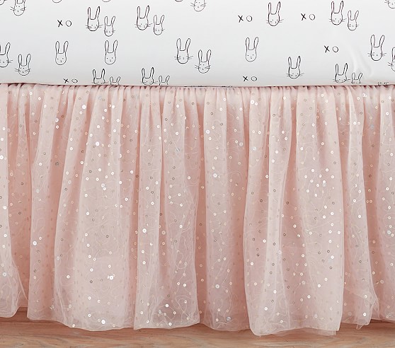 The Emily Meritt Sparkle Tulle Crib Skirt Pottery Barn Kids