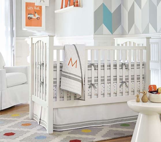 Gray Harper Baby Bedding Crib Bedding Pottery Barn Kids