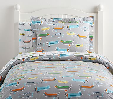 Asher Airplane Kids Duvet Cover Pottery Barn Kids