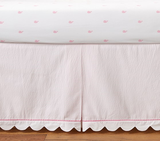 Nantucket Seersucker Organic Crib Skirt Pottery Barn Kids