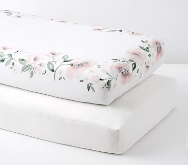 pottery barn chamois crib sheet