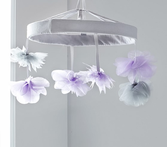 Organza Flower Crib Mobile Pottery Barn Kids